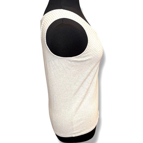 TALBOTS Pima Cotton Blend Tank - Paloma Stripe - Grey Sky Heather/White Plus 1X - Picture 10 of 12